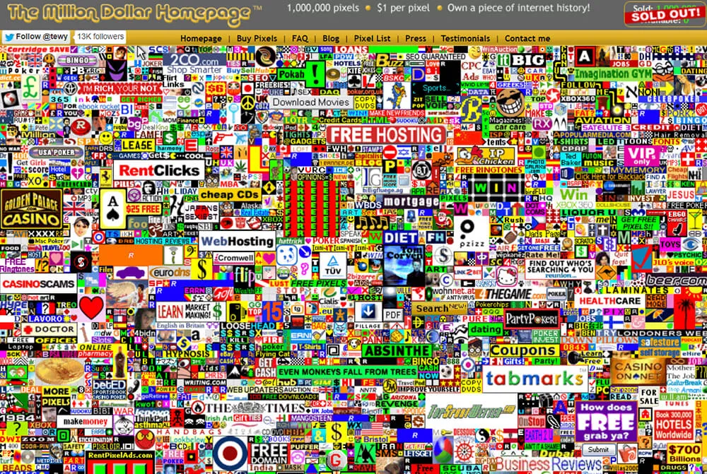 million dollar homepage