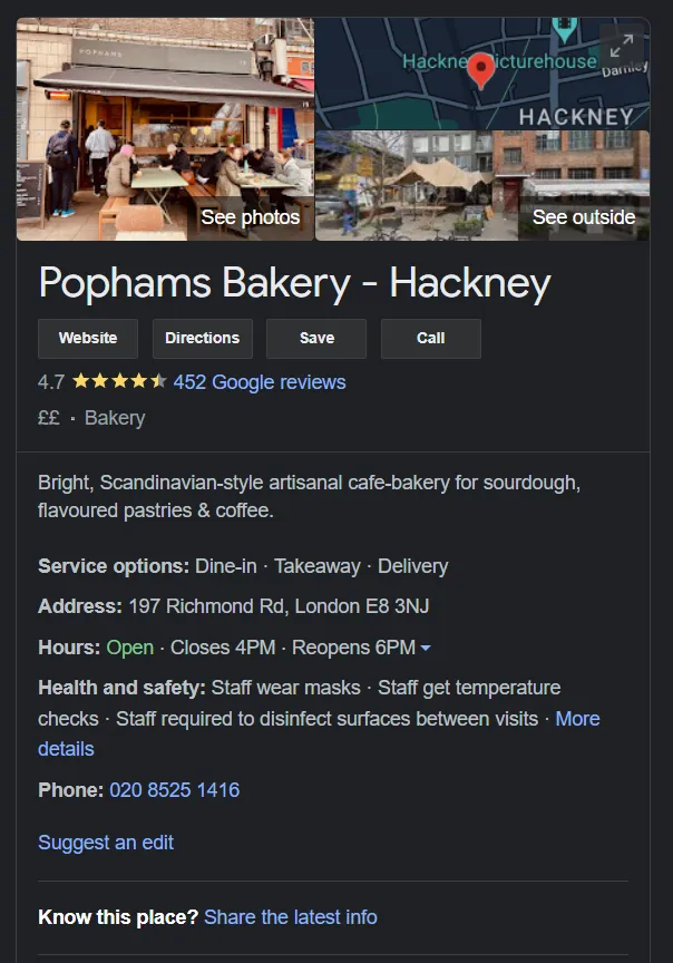 Pophams Bakery GMB