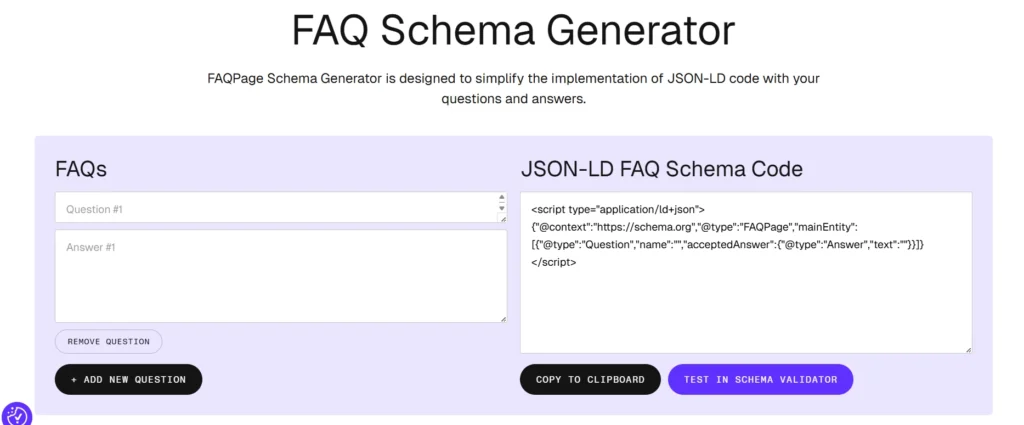 SUSO's Free FAQ Schema Generator
