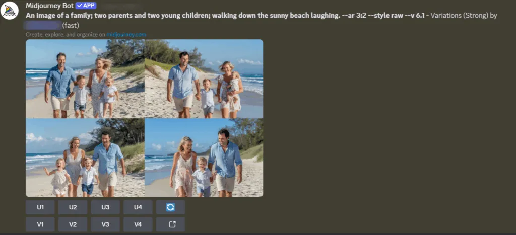 Screenshot from Midjourney