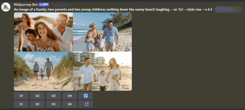 Screenshot from Midjourney