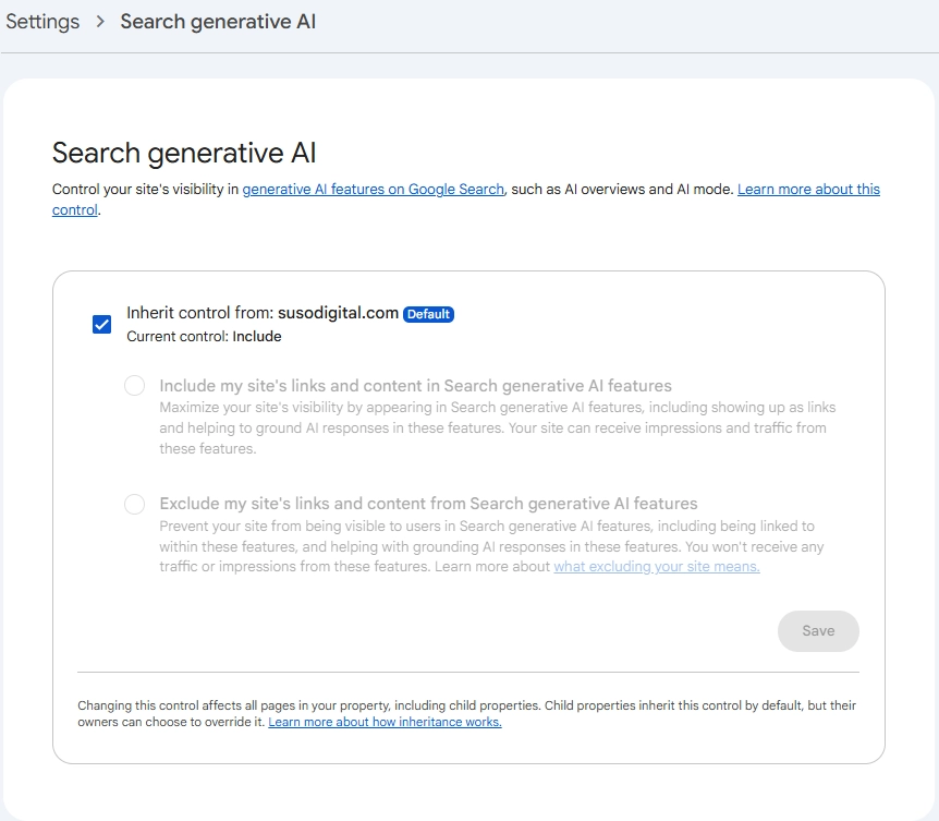 Control whether your website appears in Google AI Overviews and AI Mode