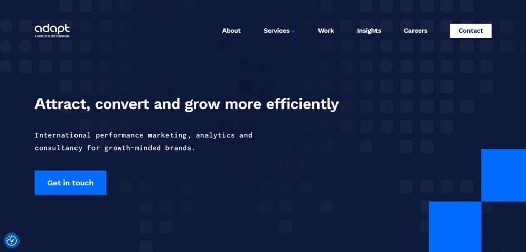 Adapt Worldwide homepage screenshot