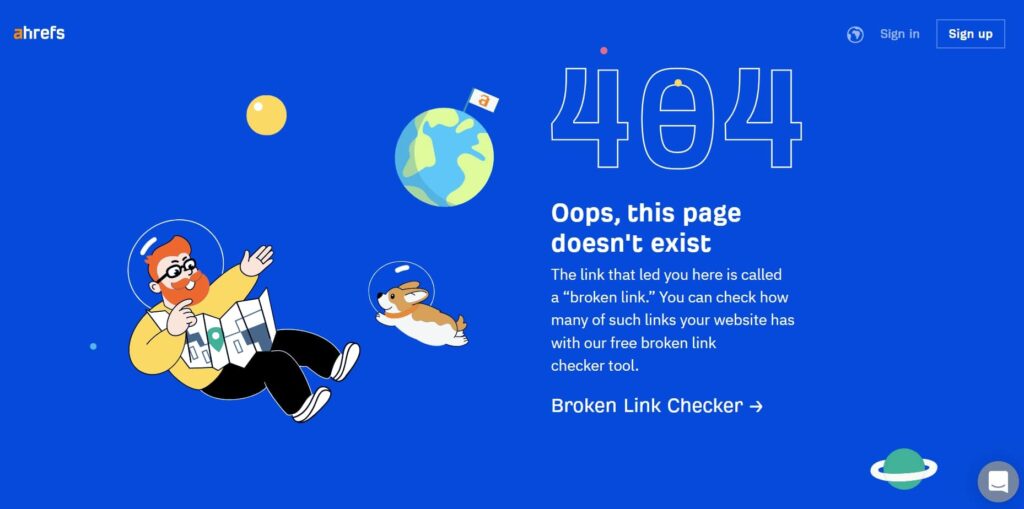 Ahrefs 404 page