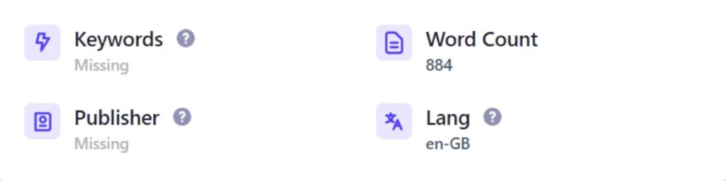 Detailed SEO extension screenshot