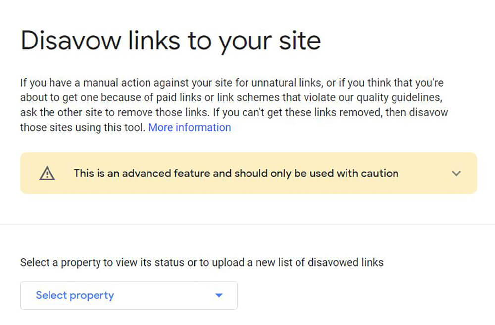 google disavow tool