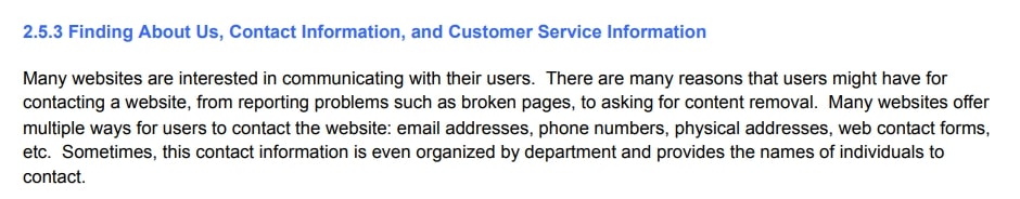 footer menu guidelines