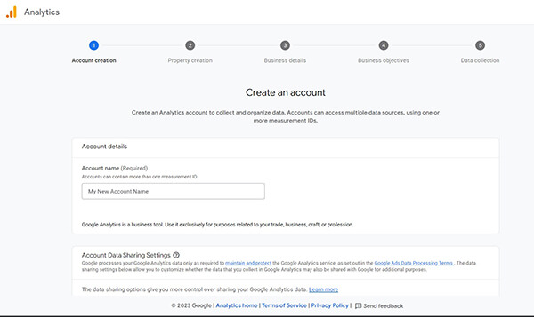 Google Analytics setup