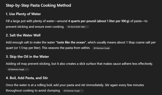 chatgpt response to ‘how to cook pasta’