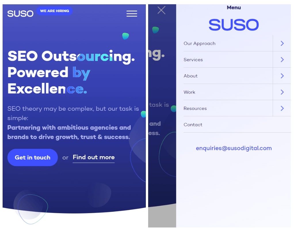 hamburger navigation menu