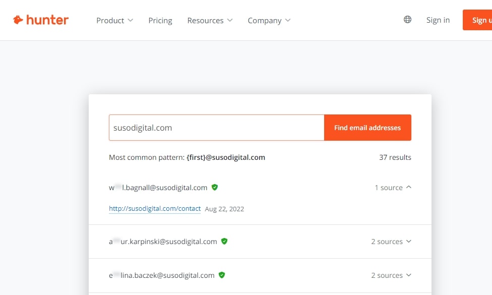 hunter.io