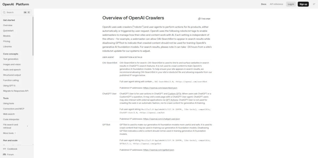 OpenAI's crawl bots