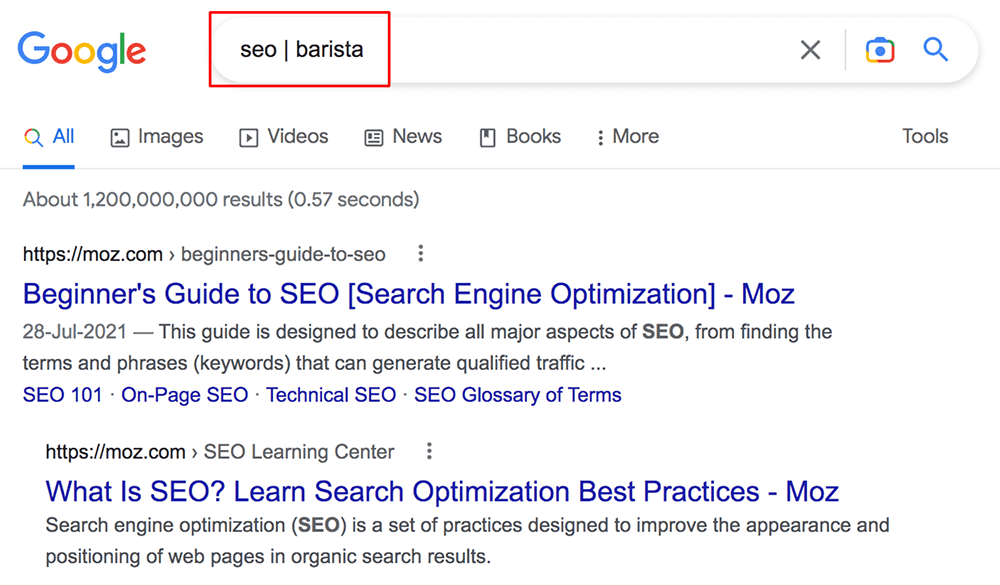 | google search operator in place of OR