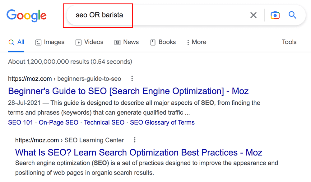 google OR operator