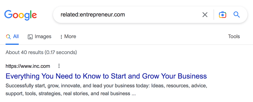 google related operator