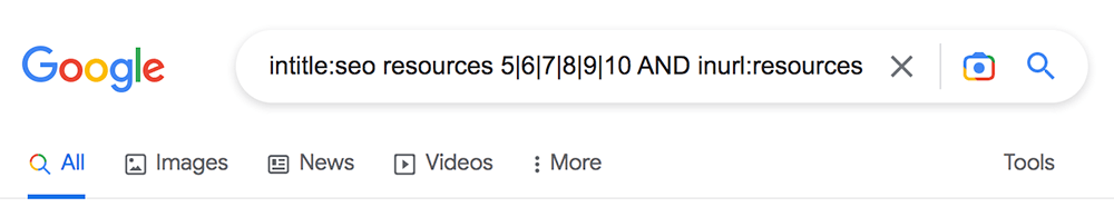 search operators combination to narrow results