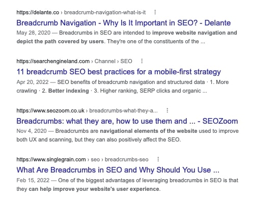 search engine results