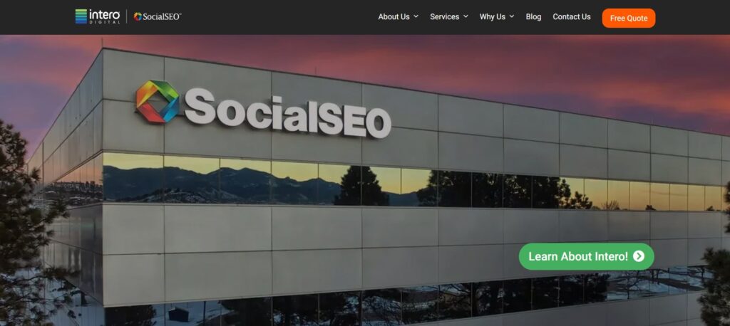 SocialSEO homepage screenshot