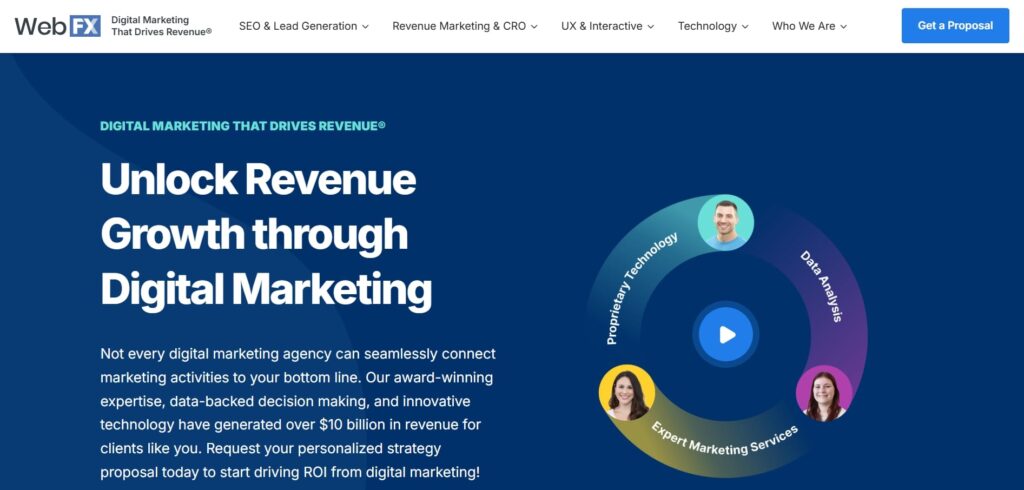 WebFX homepage screenshot