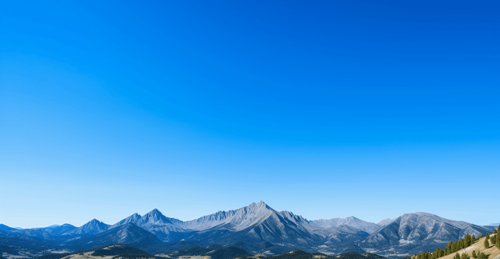 A beautiful mountainous valley on a sunny day.