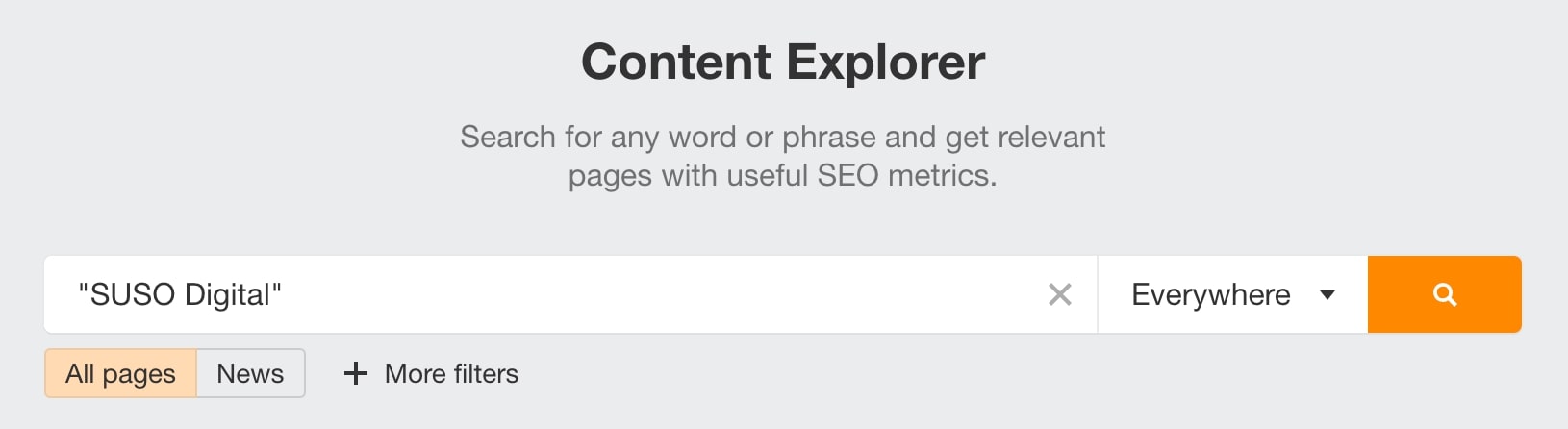 Ahrefs Content Explorer