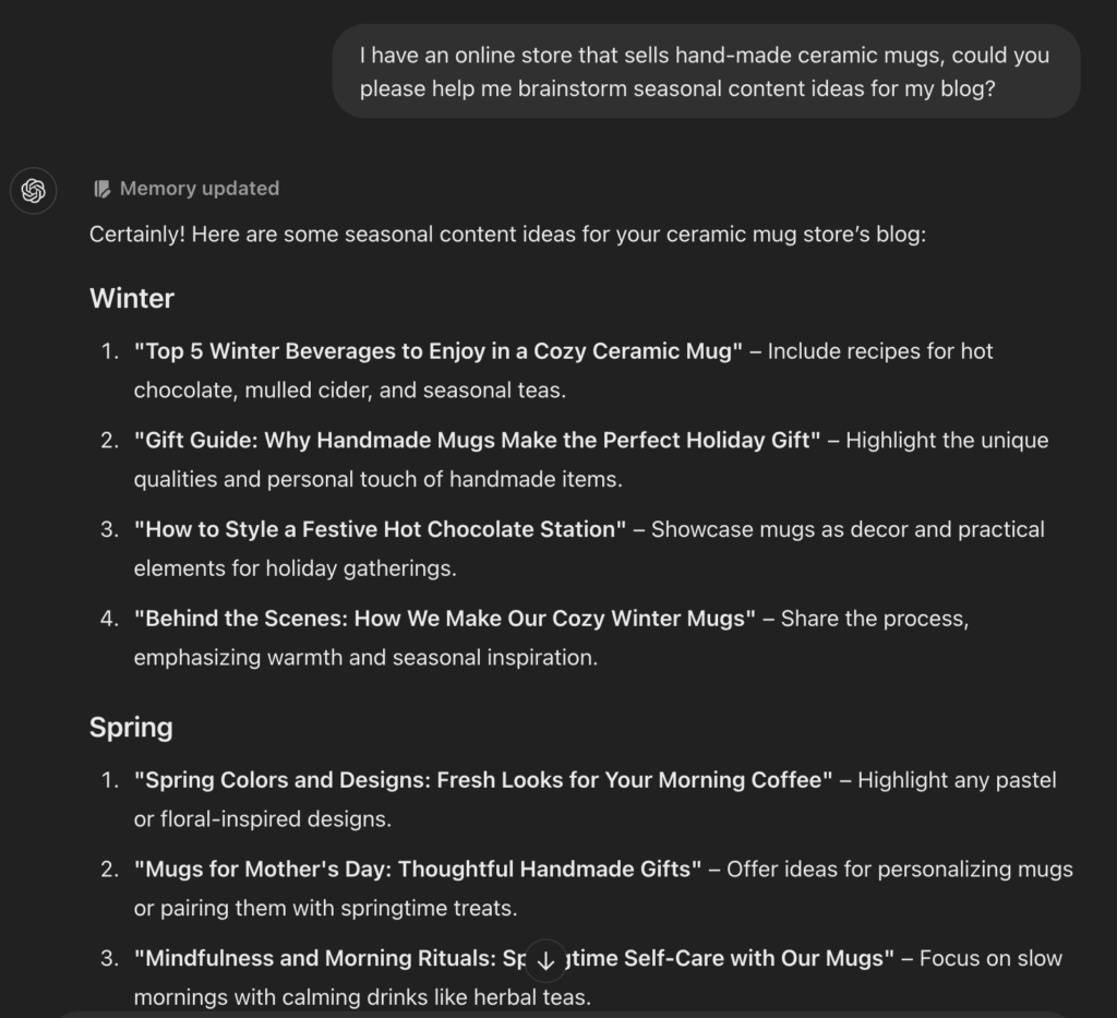 using ai for content ideas