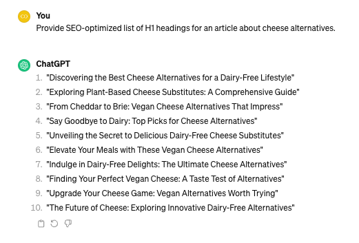 Create new H1 Headings