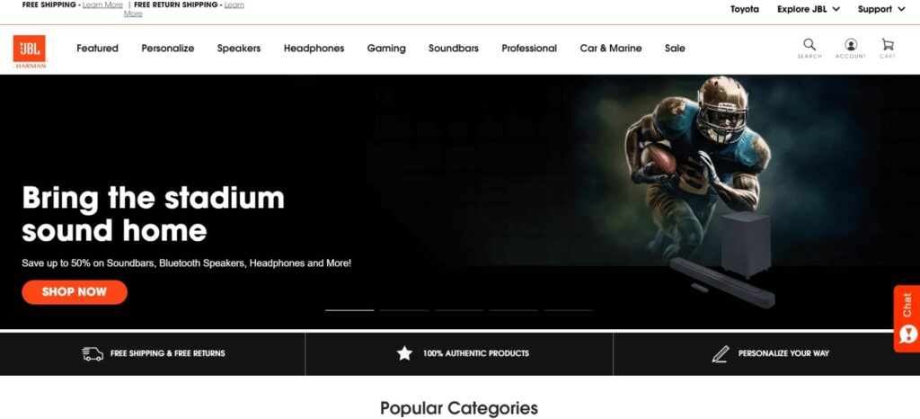 ecommerce homepage