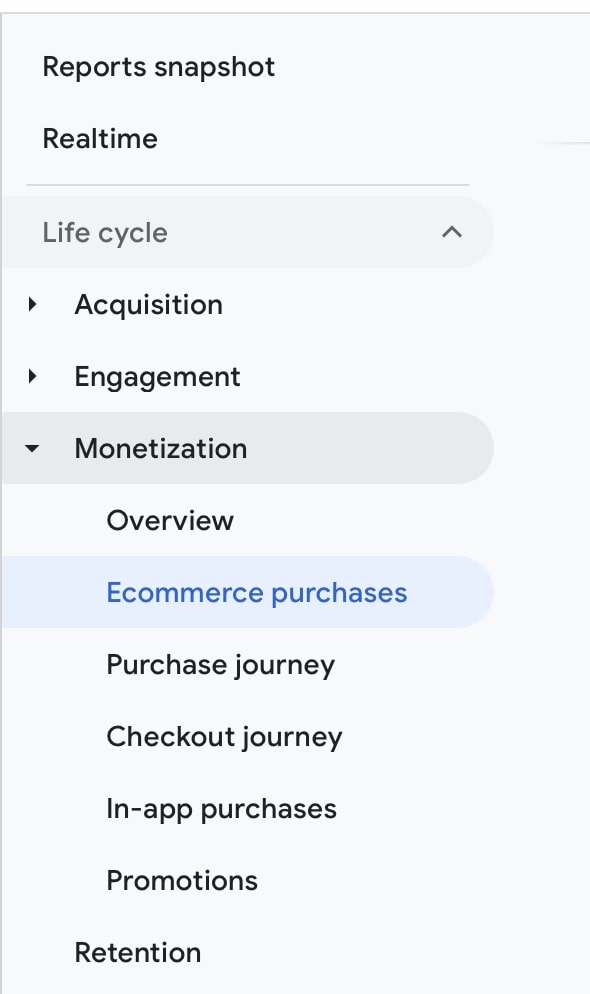 Ecommerce purchases