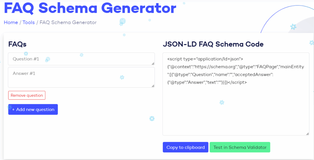 SUSO's faq schema generator