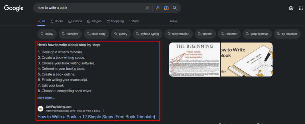 featured snippet