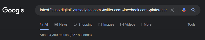google search with intext operator