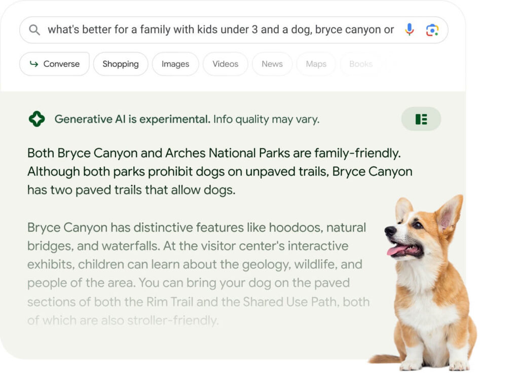 Google SGE Ai-generated response