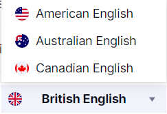 grammarly english variant