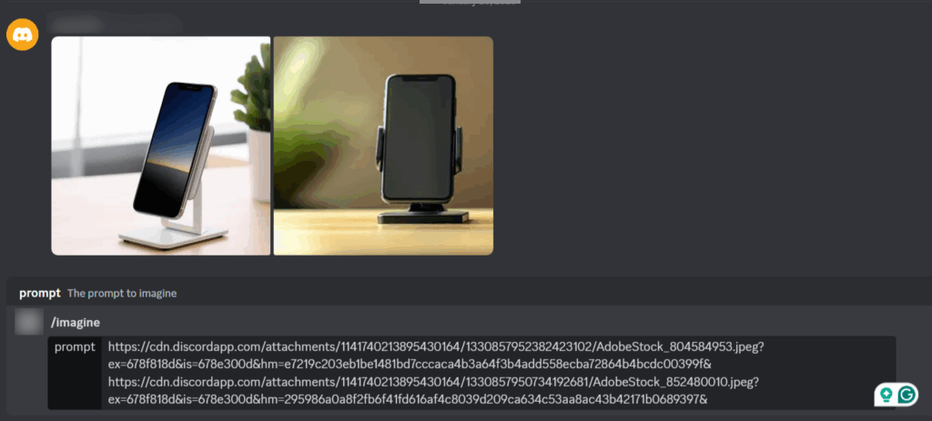 Screenshot from Midjourney
