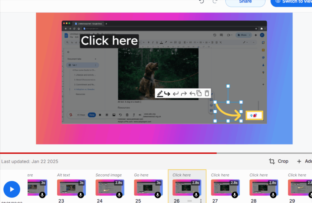 Screenshot from Guidde