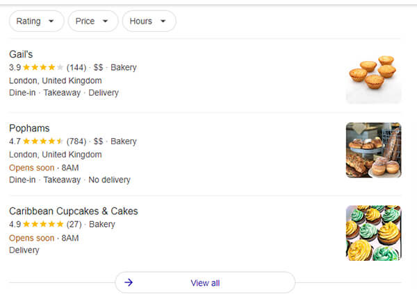 local search results