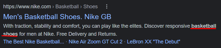 meta description