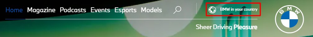 navigation bar to switch between language