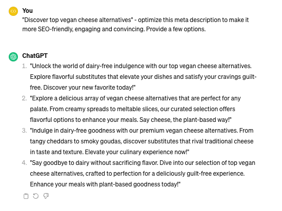 Optimise existing Meta Descriptions