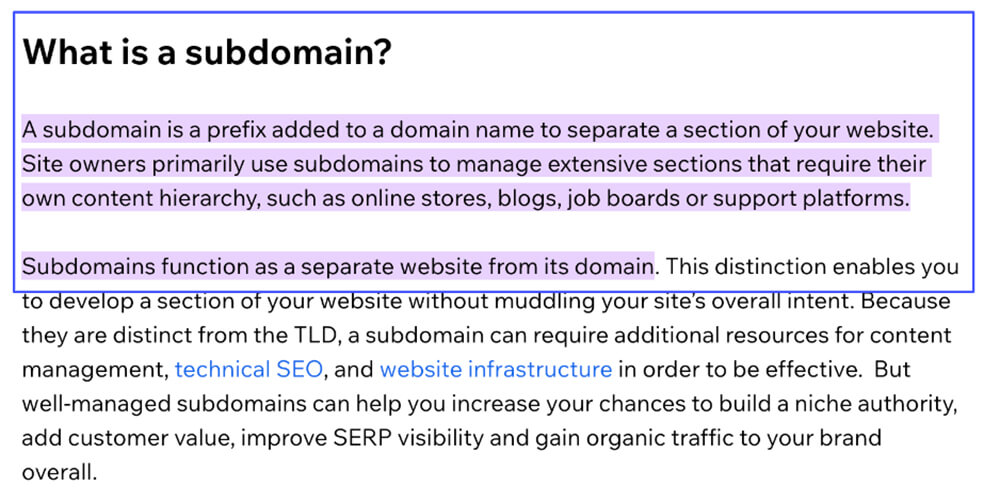 Optimising website copy