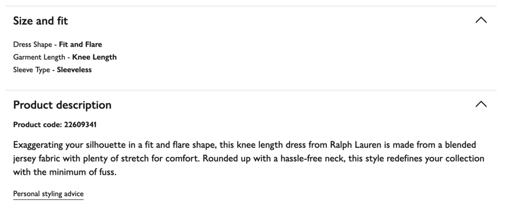Product description