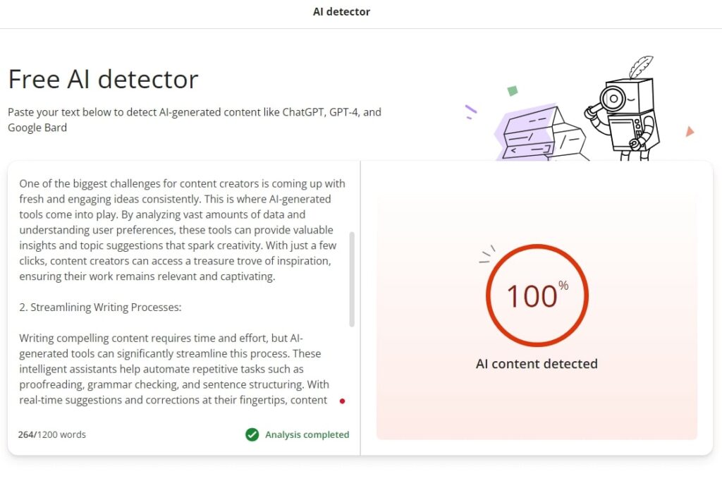 Quillbot AI detector