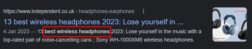 key phrase in meta description