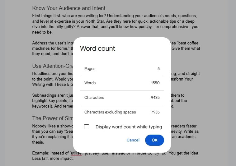 Understanding Word Count in SEO